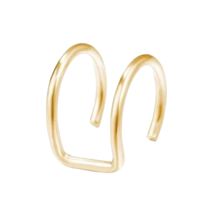 Faux double piercing helix doré