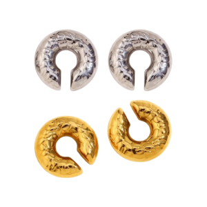Faux piercing hélix en C nervuré