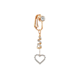 Faux piercing nombril or rose cœur