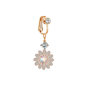 Faux piercing nombril or rose fleur